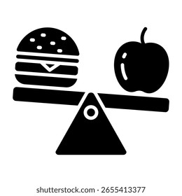 Icono de diseño de moda de la dieta equilibrada