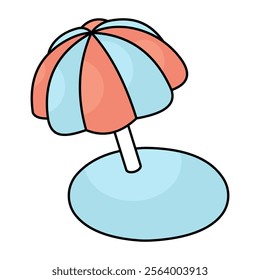 A trendy design icon of beach umbrella