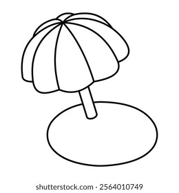 A trendy design icon of beach umbrella