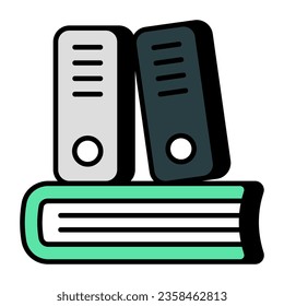 Trendy design icon of binders