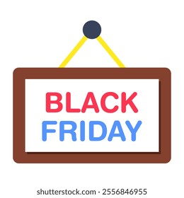 A trendy design icon of black friday board