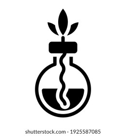 Icono de diseño moderno del experimento botánico, vector modificable