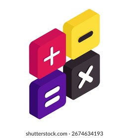 Trendy design icon of calculation sign