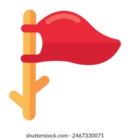 A trendy design icon of camp flag