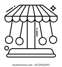 Trendy design icon of carousel