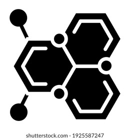 Trendy design icon of chemical compound structure