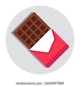 A trendy design icon of chocolate