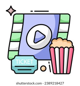 Trendy design icon of cinema 