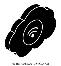 Trendy Design Symbol für Cloud WiFi