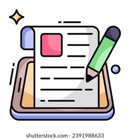 Trendy design icon of content writing 