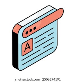 Icono de diseño de moda de la escritura de contenido 