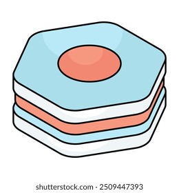 A trendy design icon of cookie