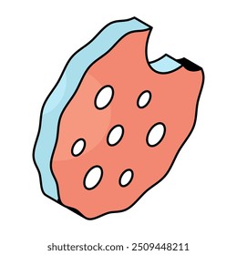 A trendy design icon of cookie
