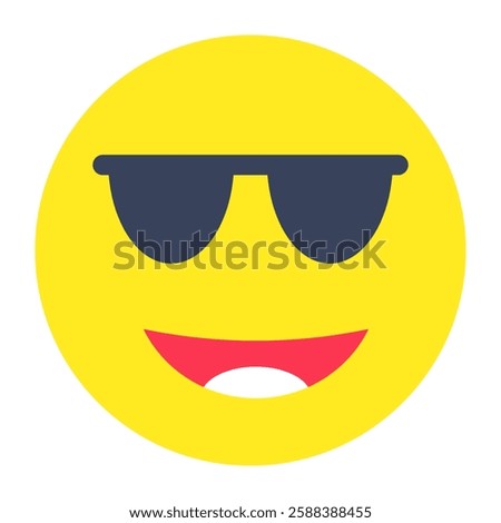 Trendy design icon of cool emoji