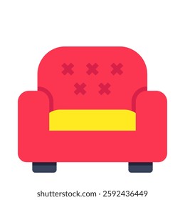A trendy design icon of couch