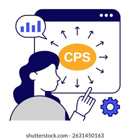 Trendy design icon of cps distributor