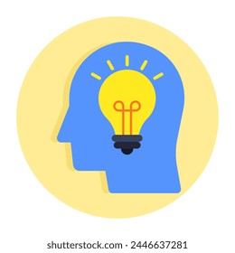 Icono de diseño de moda del cerebro creativo