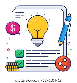 Trendy design icon of creative writing 

