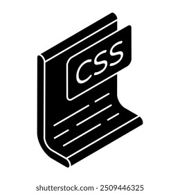 Icono de diseño de moda de archivo css 