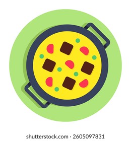 A trendy design icon of curry