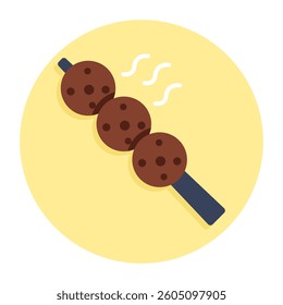 A trendy design icon of dango