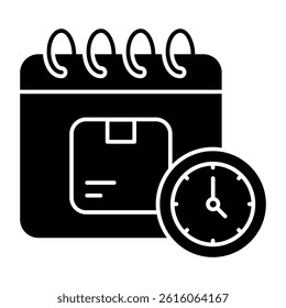 Trendy design icon of delivery schedule