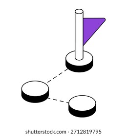 Ícone de design moderno de destino 

