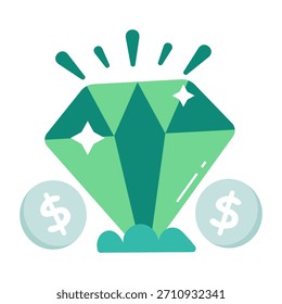 Ícone de design moderno de diamante 