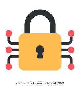 Trendy design icon of digital lock 

