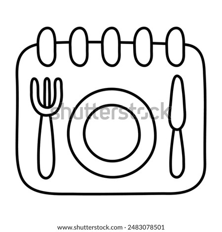 Trendy design icon of dinner schedule 


