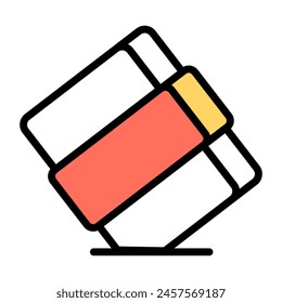 A trendy design icon of eraser 

