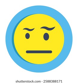 Trendy design icon of expressionless emoji