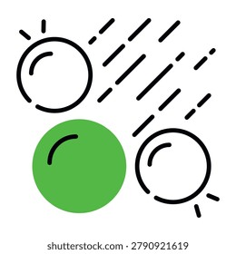 Trendy design icon of falling balls 