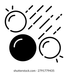 Trendy design icon of falling balls 