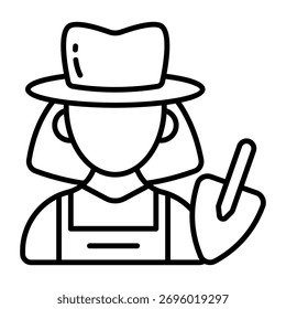 Icono de diseño de moda del agricultor