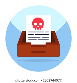 Trendy design icon of file hacking 