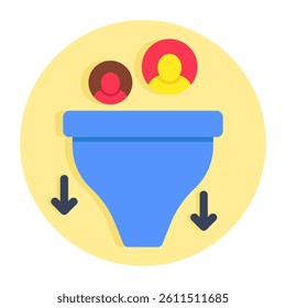 Trendy design icon of filter customer
