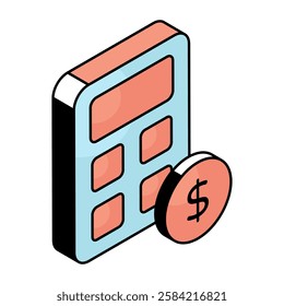 A trendy design icon of financial Calculation