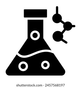 A trendy design icon of flask

