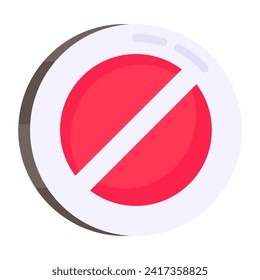 Trendy Design Symbol für Verbotene 

