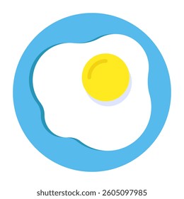 A trendy design icon of fried egg
