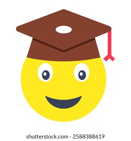 Trendy design icon of graduate emoji