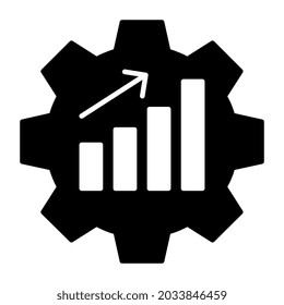 Trendy design icon of graph management