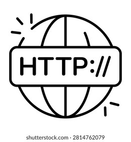 Trendy design icon of hypertext transfer protocol 