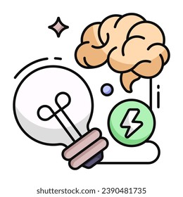 A trendy design icon of idea