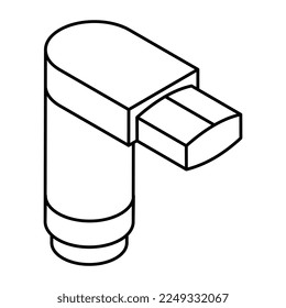 Trendy Design Symbol für Inhalator 
