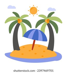 Trendy design icon of island 


