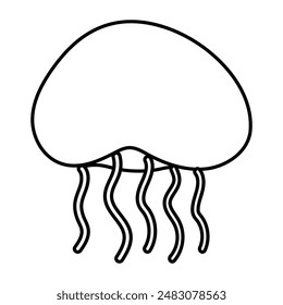 Icono de diseño de moda de medusas 

