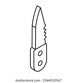 A trendy design icon of knife