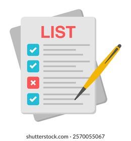 A trendy design icon of list